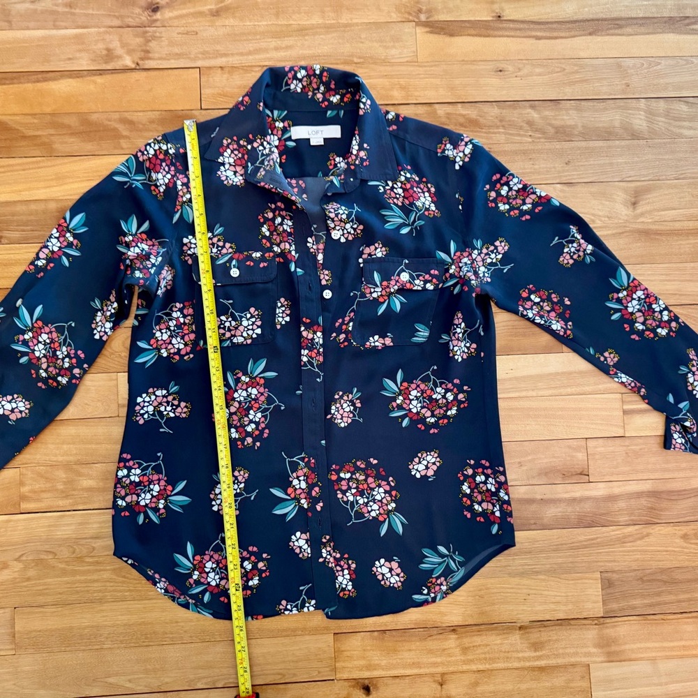 Loft Floral Button Down Top